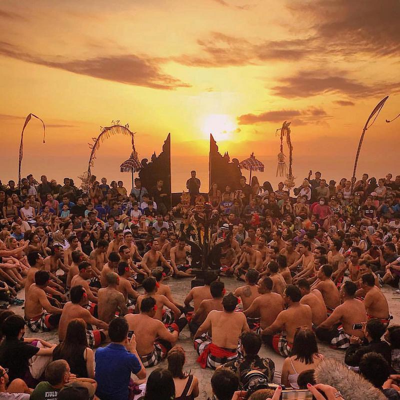 Watch the Kecak fire dance at Uluwatu Temple